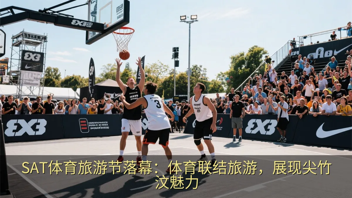 户外3×3篮球赛与观众互动的热烈场景
